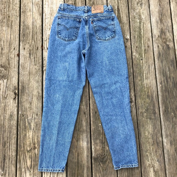 Vintage Levi’s 15921 Orange Tab Tapered Leg High Waist Wedgie Fit Mom Jeans - Picture 3 of 8